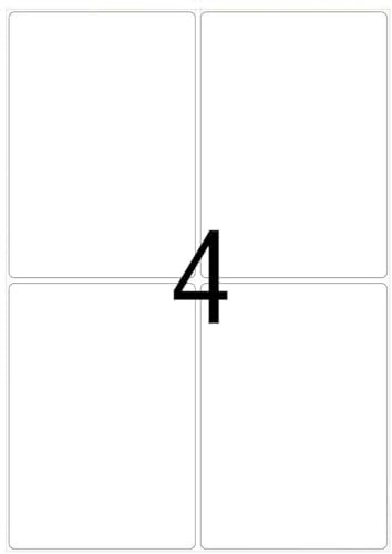 A4 Shipping Labels 25 Sheet 4 per Sheet 105 x 148 m A4 Matte White Address Labels Self-Adhesive Sticky Back Label Mailing Printing Paper for Laser Inkjet Copier Printer