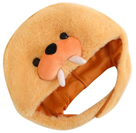 HOMSFOU Sombrero de Disfraz de Animal Elefante Marino para Adultos, Gorro de Peluche Suave Relleno de Algodón Pp, Accesorio Divertido para Cosplay, Fiestas y Fotografía, Tamaño Único