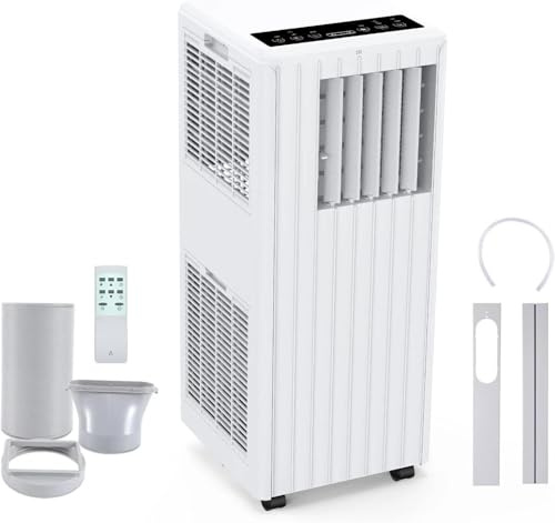Aire Acondicionado Portátil 7000 BTU 3 En 1, Refrigeración Rápida, Deshumidificador 36L/Día, Ventilador 2 Velocidades, Silencioso, Pantalla Digital, Mando a Distancia, Temporizador 24H