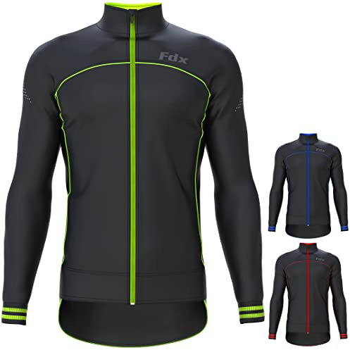 FDX herr vinter cykeljacka vindtät termisk softshell reflekterande topp