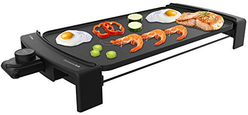 Cecotec Piastra-grill elettrica 3087 Tasty & Grill 3000 Blackwater. 2600 W, Alluminio Pressofuso, Resistenza ExtremeHeat, Senza PTFE e PFOA, 45 x 25 cm