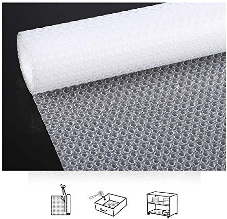 ANRO Schubladeneinlage Schubladenmatte Schutzmatte Folie rutschfeste Schrankmatte Schrankpapier wasserfest Zuschneidbar Regalmatte 500x45cm