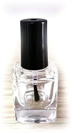 1pcs Bottiglia Per Smalto In Vetro Trasparente Con Pennello,Square 10ml