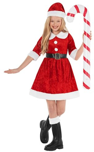Morph Kids Santa Costume, Santa Costume For Kids, Mrs Claus Costumes Kid, Mrs Claus Dress, Girls Christmas Costumes, 10-12 Years