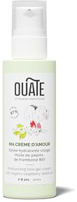 OUATE - My Amour Cream - återfuktande och skyddande ansiktsgelé från 7–8 år - med ekologisk hallonfröolja - 97 % ingredienser av naturligt ursprung - vegan - tillverkad i Frankrike