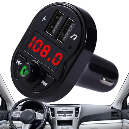 Per Auto - Trasmettitori Fm Per Lettore Mp3, Caricabatteria USB Da 12 Porte Doppie Da 24 V Per Auto | Plug-in Semplice Con Display LED, Chiamate In Vivavoce, Ricevitore Radio Wireless