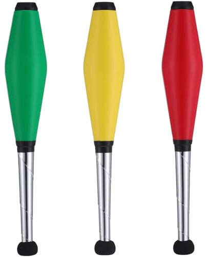 Richeyty 3 Stück Jonglierstäbe, Jonglier-Requisite, Bühnen-Jonglierstäbe, Bühnen-Performance-Stöcke, Jonglierkeulen, Anfänger