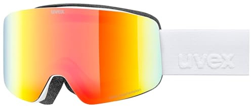 uvex pwdr FM - Gafas de esquí para niños - filtro categoría 2 - tintadas para realzar el contraste - white matt dl/rainbow-clear - one size