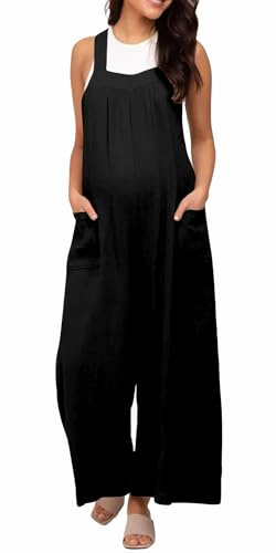 FEOYA graviditet vida ben jumpsuit moderskap säckig lös hängselbyxor casual overaller byxbyxor långa byxor