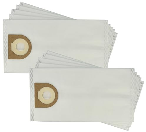 vhbw 10x Staubbeutel Ersatz für Cleancraft 7010251 für Staubsauger - Mikrovlies, 28,3cm x 14,5cm Weiß