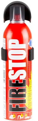 GreenSensor Brandschutzmittel 400ml - tragbares Mini Brandschutzmittel mit Wandhalterung & Sprühkopf - Präventierung gegen Fettbrand, Flüssigkeiten & Feste Stoffe - Küche, Auto, Haushalt