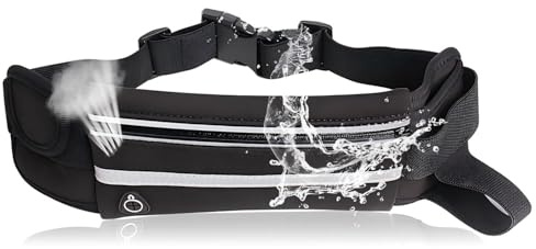 Running Belt,Running Phone Holder,Phone Holder for Running,Running Belts for Women,Elastic Waterproof Running Belts,Running Phone Holder with Water Bottle Pocket,for Women,with Night Reflective Strips