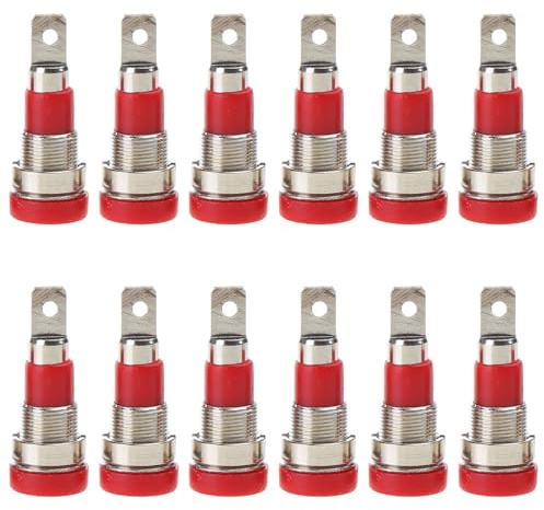 YTtkku Adattatore femmina a banana da 4 mm, montaggio a pannello, M4 x 28, per altoparlanti satellitari e ricevitori AV