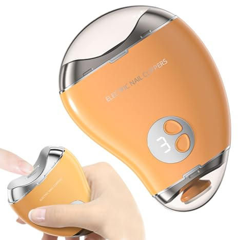 Electric Nail Clippers for Toenails Fingernails, Electric Nail Trimmer for Fingers Toes, Automatic 3 Speed Rechargeable Safety Cutter for Adults Elderly and Kids with Gentle Grinding for Thick Nails