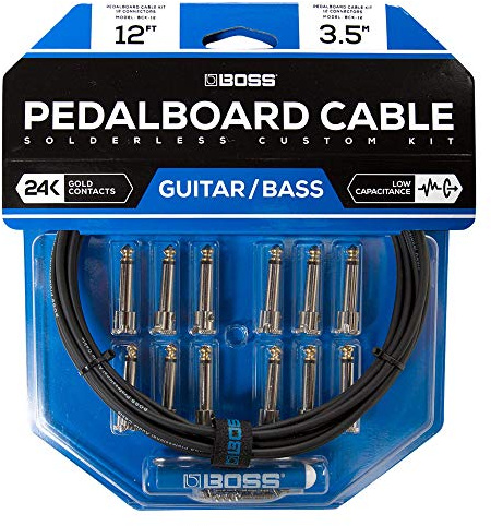 BOSS BCK-12 Lötfreies Pedalboard Kabel-Kit, einfache und schnelle Montage, Länge: 3,5 m
