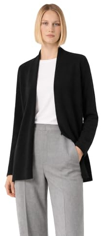 State Cashmere Lightweight Mid-Thigh Cashmere Cardigan 100% Pure Cashmere Sweater Cashmere Wraps for Women (Black, Medium)