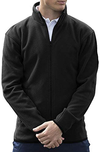 Pro RTX Micro fleecejacka – lätt fleecejacka herr – arbetsjacka för män – tunn fleecejacka utomhus – övergångsjacka i många färger och storlekar S M L XL XXL 3XL 4XL 5XL 6XL 7XL, svart, 3XL