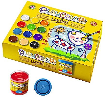 Playcolor Liqüid Basic 40ml - Pintura Tempera - 12 Colores sutidos - 19941