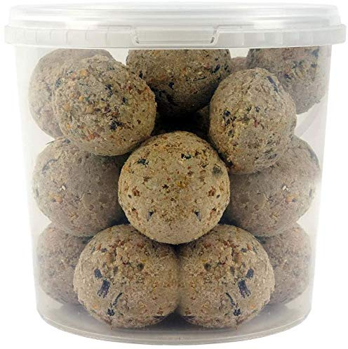 SQUAWK Suet Fat Balls | Premium Garden Wild Bird Food | Enhanced Year-Round Formula | Naturally Blended, High in Energy & Protein-Rich Feed | Full of Fresh Nutritious Fat Fibre & Moisture (10L Tub)