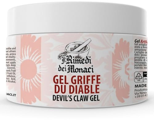 Gel Artiglio del Diavolo e Arnica con Capsico 550 ml, Pomata Extra Forte per Muscoli con Artiglio del Diavolo e Arnica, Crema Per Massaggi Locali Rilassanti, 100% Made in Italy - Rimedi dei Monaci