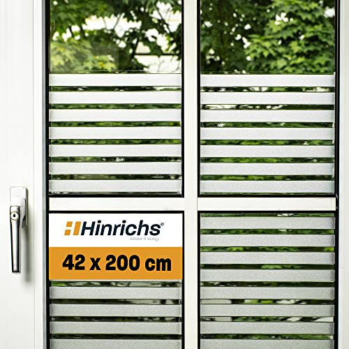 Hinrichs Pellicola Vetri Finestre 42 x 200 cm - Pellicola Adesiva per Vetri in Opaco – Pellicola per Vetri - Pellicola Privacy Finestre - Pellicola Finestra Privacy con Racla incluso