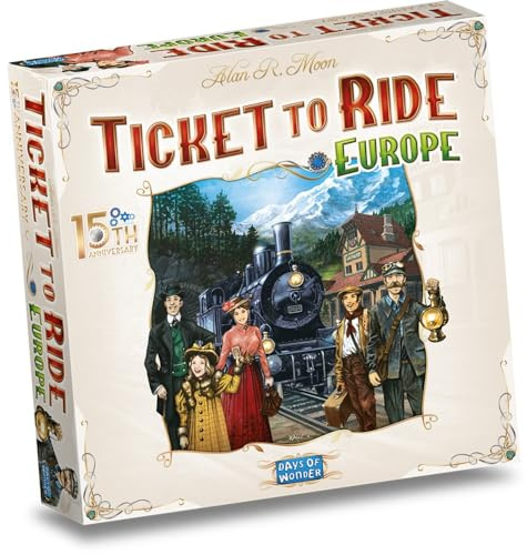 Days of Wonder Ticket to Ride Europe 15th Jubiläum - Sonderausgabe - Reise durch Europa - Für die ganze Familie - Niederländisch