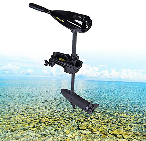 Elektromotor Boot 12V Außenbordmotor Elektro Schlauchboot Fischerboot Antrieb Vollgas408W Elektro Außenbordmotor Höchstgeschwindigkeit 6km/h Für Süß- und Meerwasser Geeignet