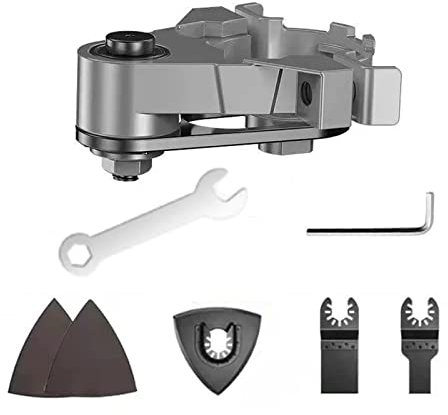 Topyond Adattatore Oscillante per Smerigliatrice Angolare in Metallo, Convertitore Kit Adattatore utensile oscillante, utensile Multifunzione oscillante per Accessori di Ricambio per Smerigliatrice