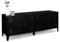 IDMarket - Sideboard, niedrig, 140 cm, Ester, 4 Türen, Metall, Schwarz, Industriedesign