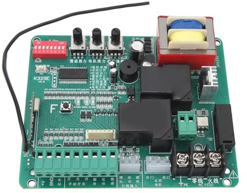 Goufride Placa de Control para Abridor de Puerta Corrediza de CA, Placa de Control Electrónico Principal para Motor de Puerta Corrediza, Puerta de Repuesto (110 V)