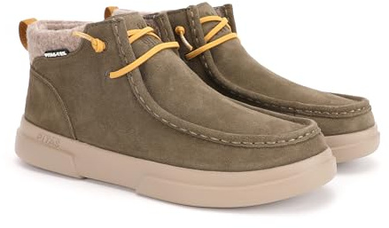 WALK IN PITAS | GARDA | Stivali casual da donna | Stivaletti in pelle| Scarpa urbani | Mocassini | Nautiche invernali | Sneakers Casual | Calzatura Senza lacci | Calzature Walkinpitas | Kaki | 37