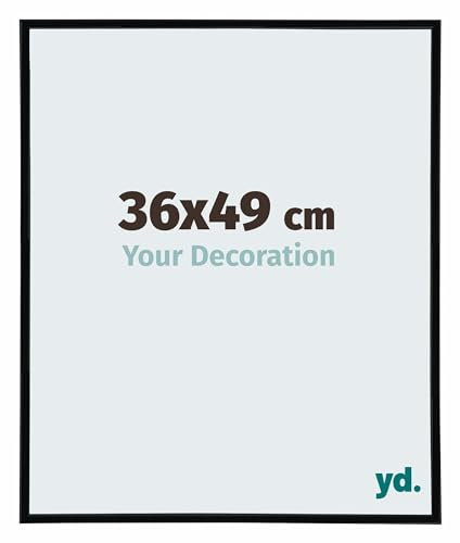 yd. Your Decoration - Marco para Puzzle 36x49 - Negro Mate - Marco para Puzzle 500-1000 piezas - Plástico Marco de foto - Annecy