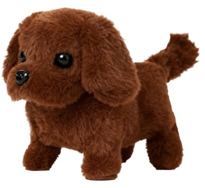 Cucciolo Robot Realistico - Animale Domestico Elettronico Da Passeggio 16x9x14 Cm | Cane Interattivo A Batteria In Tessuto Peluche 126g Il Compagno Di Peluche Animato Che Abbaia Offre Comfort Ai Bambi