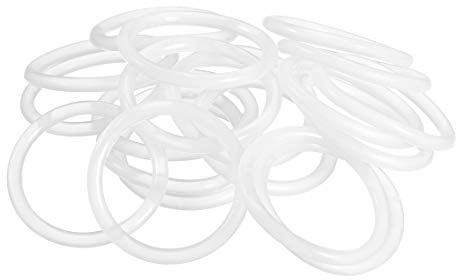 sourcing map Silicone Joint Torique 33mm OD, 27mm ID, 3mm Largeur, Joints Bagues Étanchéité Blanc Paquet de 20