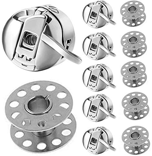 RUNCCI-YUN Macchina da Cucire Domestica Bobine, Cucire Domestiche Accessori,1set 6 Bobine & 6scatole per Bobine Regolari Fratello Janome Elna Bernina Singer