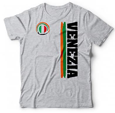 Generico T-Shirt Venezia Città Sport Maglietta Vari Colori Tifosi Calcio Ultras - Taglie dalla S alla XXL (M, Grigio)