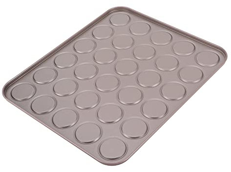 HOHXFYP Teglia per Biscotti Macaron,Teglia da Forno per Torte Multifunzionale in Lega di Alluminio Senza Stick,Teglia Biscotti Amaretto Facile Rilasciare,Teglia Forno Cucina Cottura Al (S-Viola)