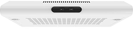 Statesman VH60WH Wide Visor Visor Cooker Hood, 2 Speed Settings, LED Light, Push Button Control, 1.5W LED Light, 60 cm, Metal and Aluminium Grease Filters, White