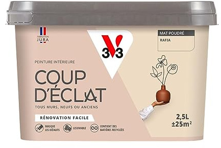 V33 Peinture murale intérieure Coup d'Éclat® Rafia Mat Poudré 2,5L