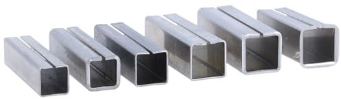 MS Beschläge Aufsteckhülse Verstärkungshülse Vierkanthülse Spann-Nut Stahl verzinkt Ausgleichhülse Schlitz-Hülse Türdrücker-Hülse Türschlosshülse (6 auf 8mm)