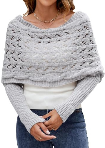 Wantonfy Schal Damen Ärmeln Schal Sweater Wrap Pashmina Schals und Tücher Schals für Herbst Winter
