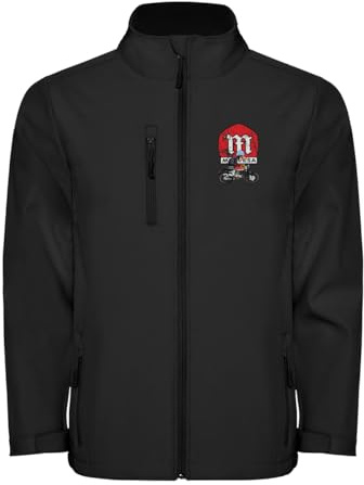 Camisetas EGB Chaqueta Softshell MONTESA Impala Ochenteras 80´s Retro Comic Tallas Especiales (Negro, XL)
