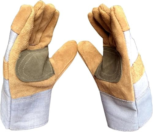 ISISI 1 Pair Welding Gloves, Premium Hand Protection from Welder Cutting, Torch Heat Gauntlet Cuff, work gloves, Stick Welder, Grilling Oven, Chainsaw