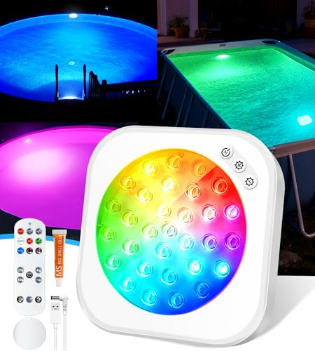 DeeprBlu Recargables Luces Piscina Sumergibles LED con Control Remoto