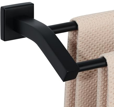 Alise Double Bath Towel Bar, 24 Towel Racks for Bathroom, Matte Black