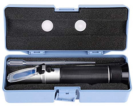 Lazmin Alkohol-Refraktometer, professioneller Handalkohol-0-80% -Test-Refraktometer, Wein-Tester-Messinstrument zum Testen von destilliertem Getränk, Reiswein und Wein