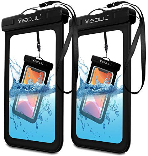 Waterproof Phone Case, Waterproof Phone Pouch Dry Sealed Bag with Lanyard for All Smartphones Samsung, iPhone 15/14/13/12/11/XS/Max/XR/X Galaxy S10 for Beach Swimming Fishing Hiking Surfing 2 Pack