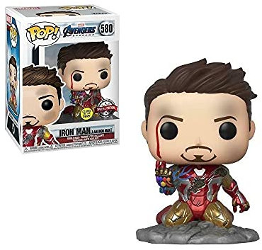 Funko Pop! I Am Iron Man Pop! Avengers Endgame #580 Special Edition Glow in Dark Wackelkopf Figur