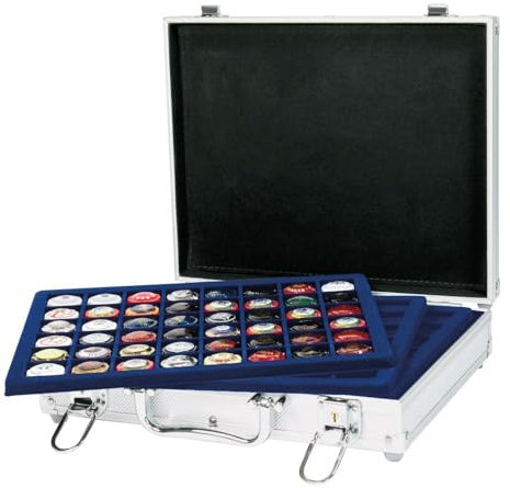 LINDNER Das Original Valise numismatique ALU pour 240 Capsules de Champagne/Monnaies/Capsules Ø 30 mm