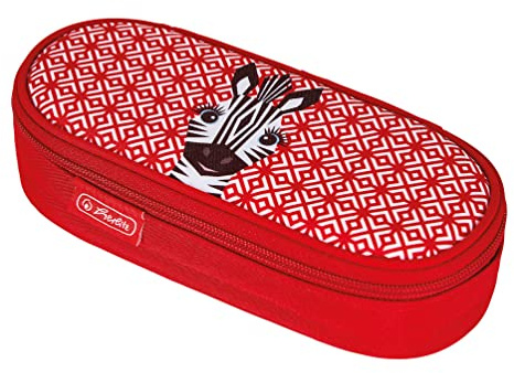 Herlitz Unisex Faulenzer Etui, Blau, Cute Animals Zebra